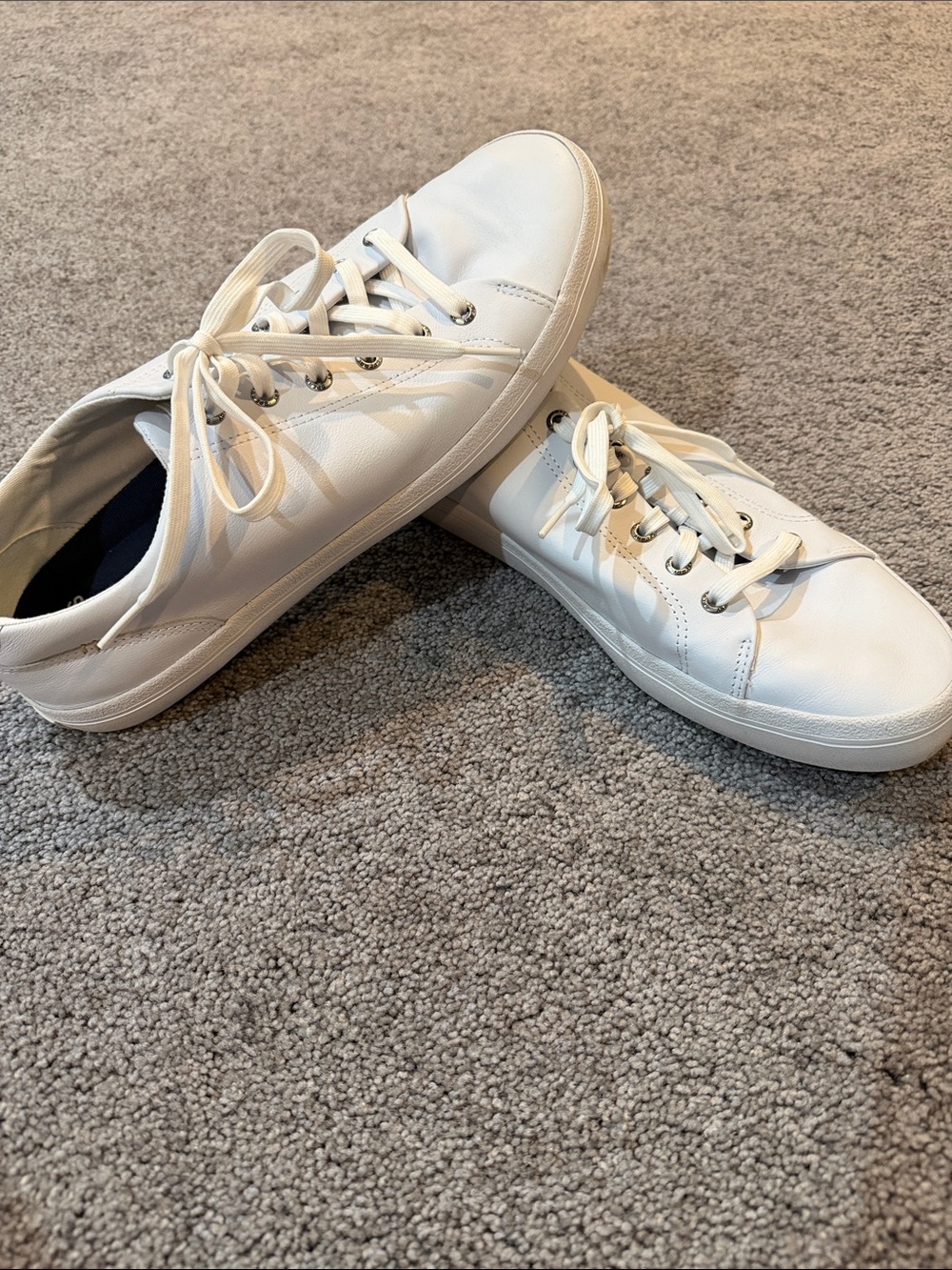 Sperry Men's White Leather Low-Top Sneakers